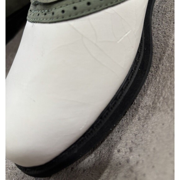 Etonic Stabilites Softspikes Green White Golf Shoe Women 7.5 Leather Upper - Picture 7 of 16